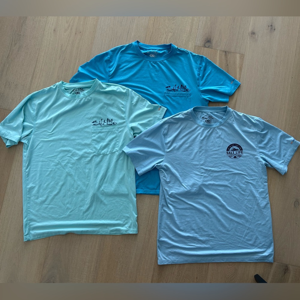 3 Salt Life Shirts - Medium